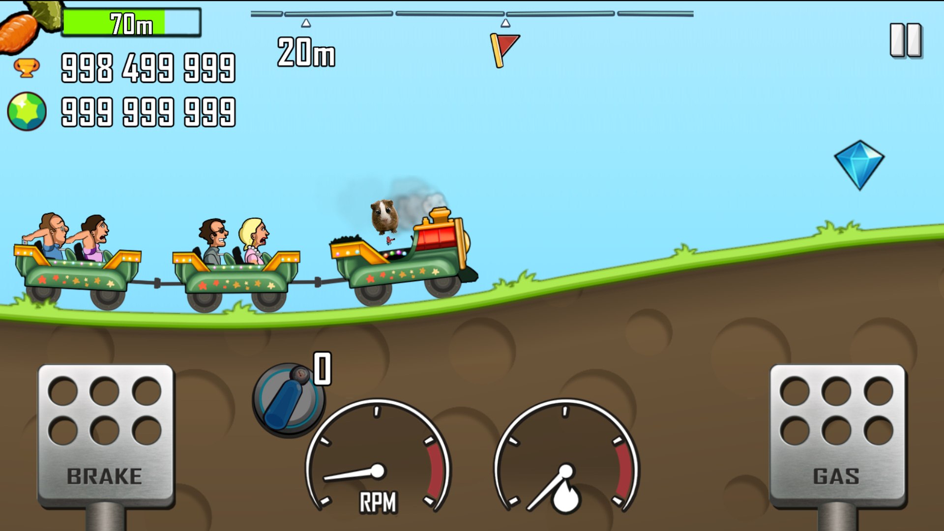 Скриншот 1 игры Hill Climb Racing