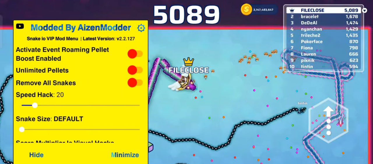 Скриншот 1 игры snake .io
